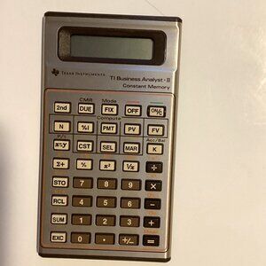 Vintage Texas Instruments TI BA-II Business Calculator Work School University